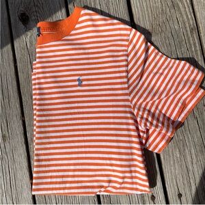 Polo Ralph Lauren striped orange and white t shirt